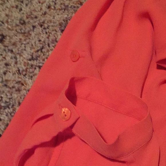 Orange Tangerine SZ 10 Shirt Tunic Large L - Picture 3 of 5